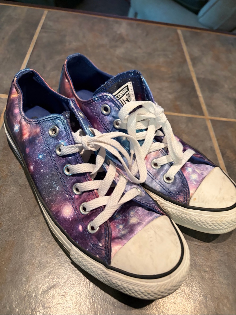 Converse Low-Top Sneakers - Purple Galaxy Print - Picture 3 of 10